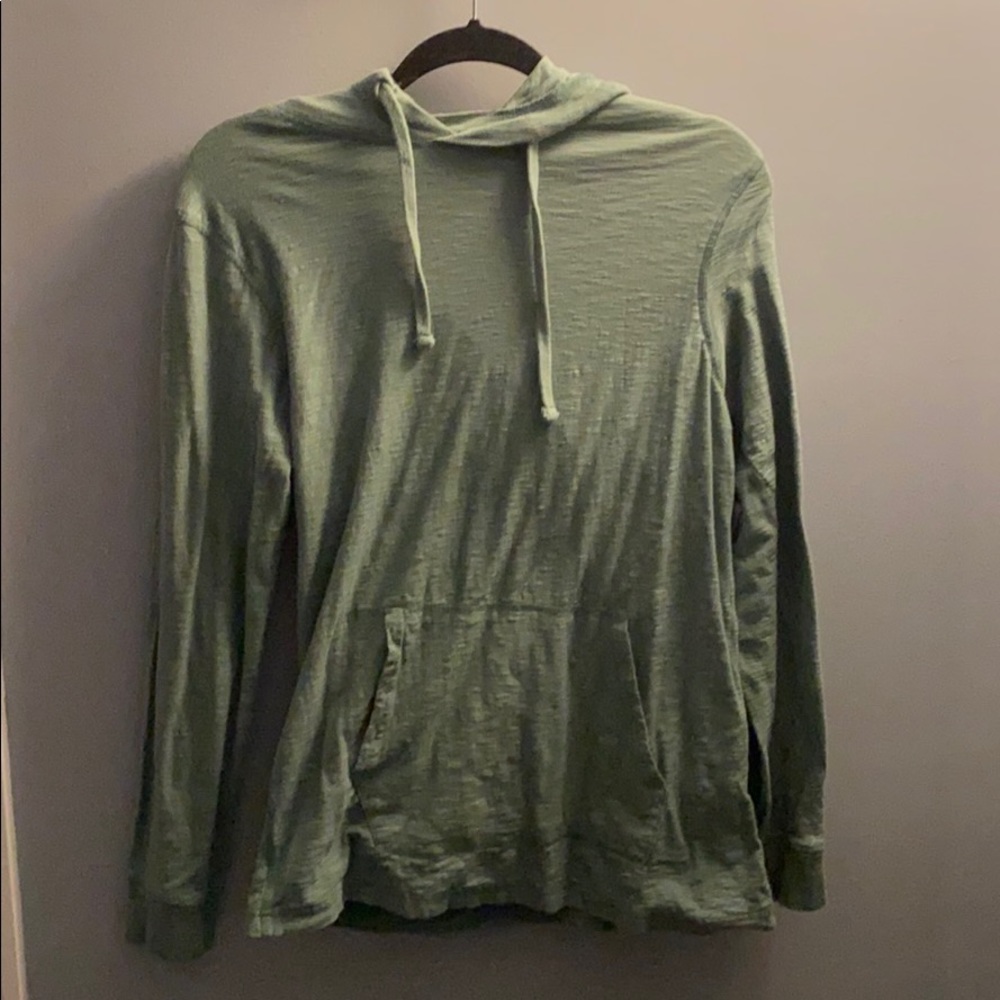 Lightweight cotton green hoodie